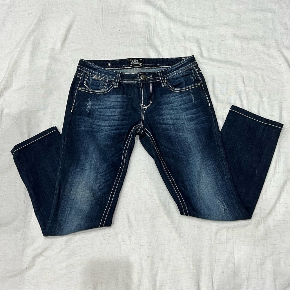 ReRock For Express Distressed Skinny Jeans Size 6R